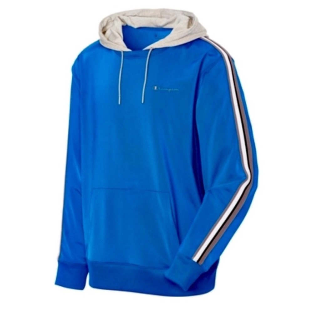 NWT Champion Men’s Track Hoodie, Blue/Grey, X-Large